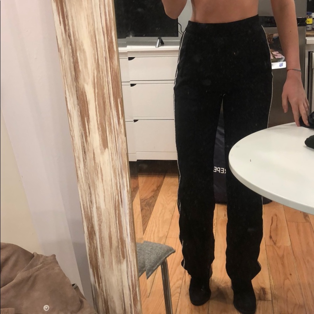 Zara High Waisted Striped Trousers Size S